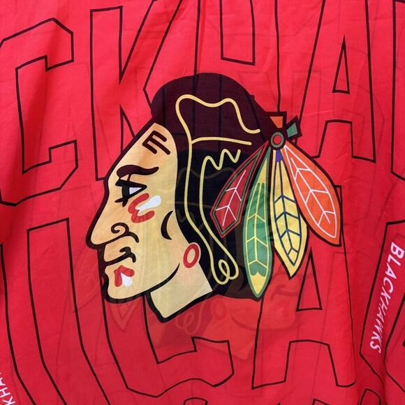 CHICAGO BLACKHAWKS NHL SHEER "TRACE" CAFTAN COVERUP Pancho TUNIC HOCKEY - Picture 2 of 4
